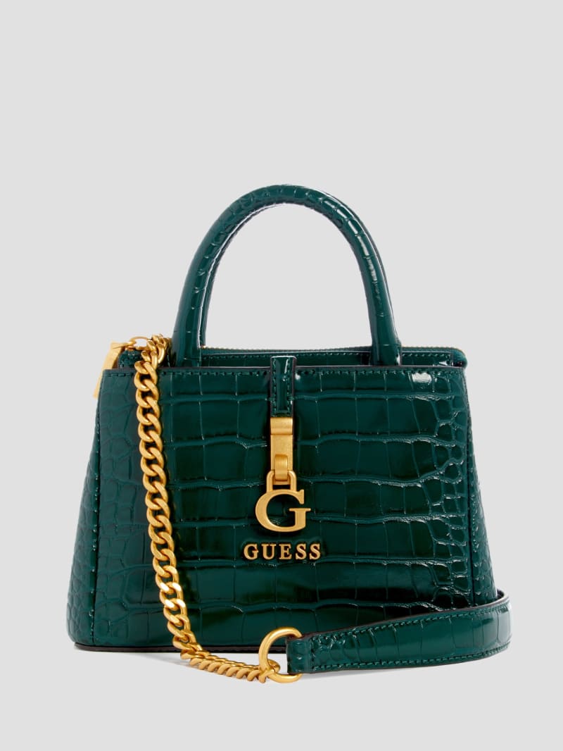 Guess G James Mini Satchel - Forest Green