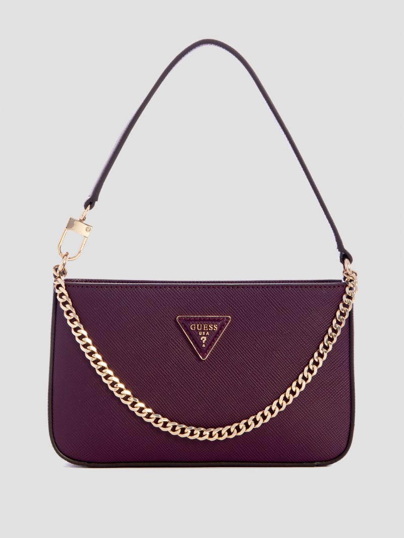 Guess Brynlee Mini Top-Zip Shoulder Bag - Plum