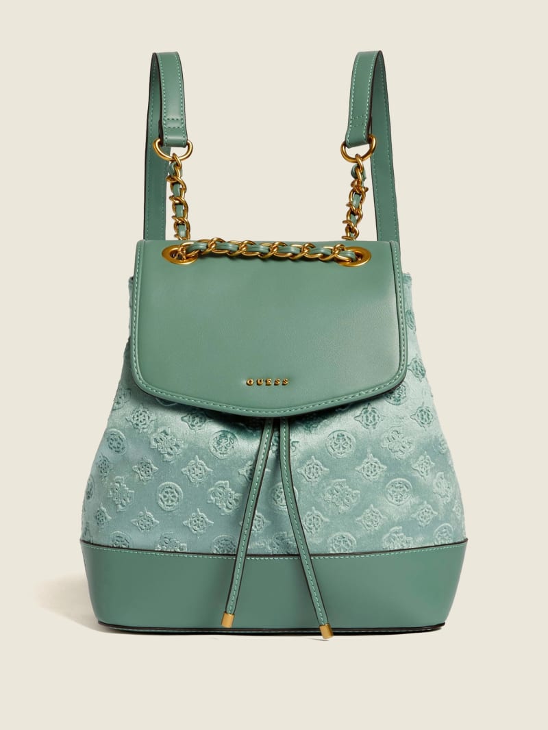 Guess Kimi Velvet Backpack - Aqua