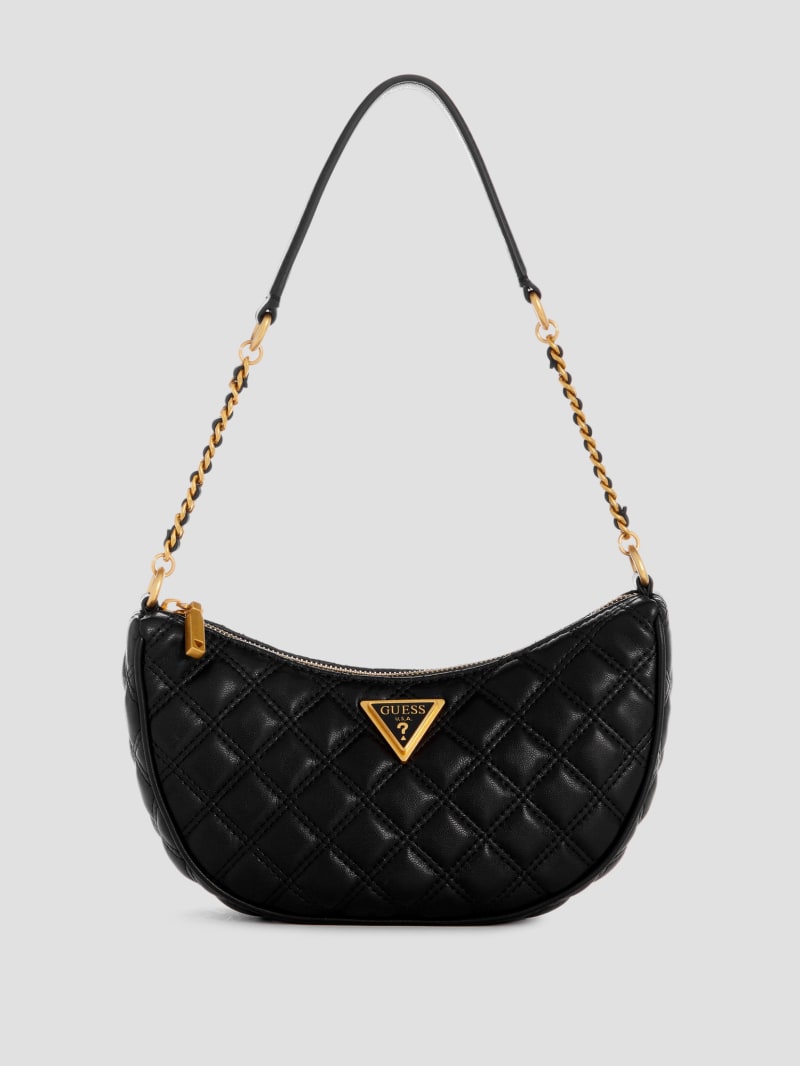 Guess Giully Quilted Top-Zip Shoulder Bag - Black