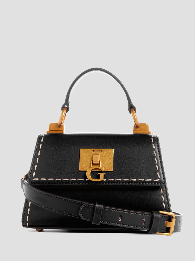 Guess Stephi Mini Fold-Over Crossbody - Black