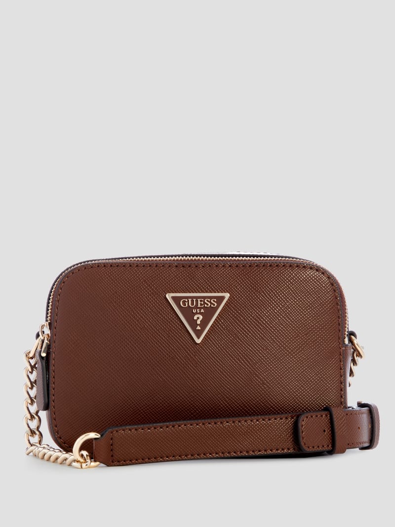 Guess Noelle Camera Crossbody - Brown