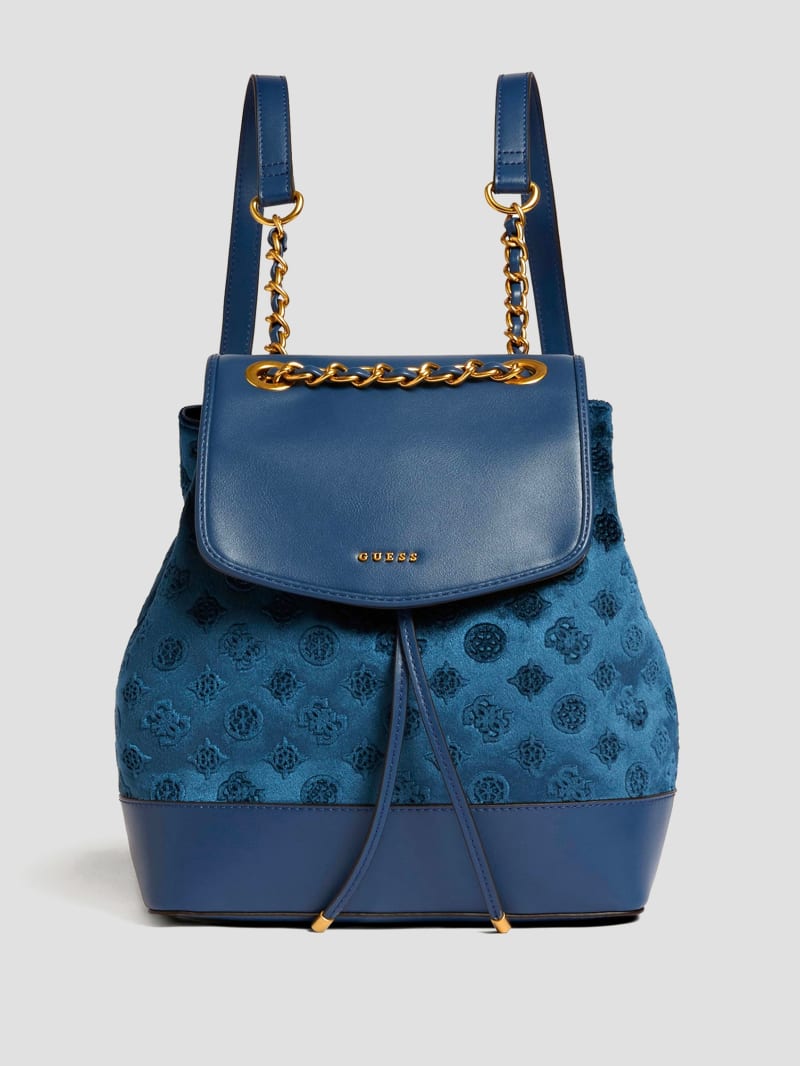 Guess Kimi Velvet Backpack - Navy