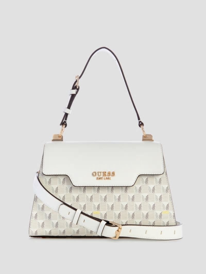 Guess Hallie Mini Fold-Over Flap Crossbody - Steel