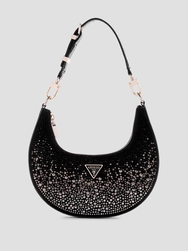 Guess Lua Rhinestone Shoulder Bag - Black