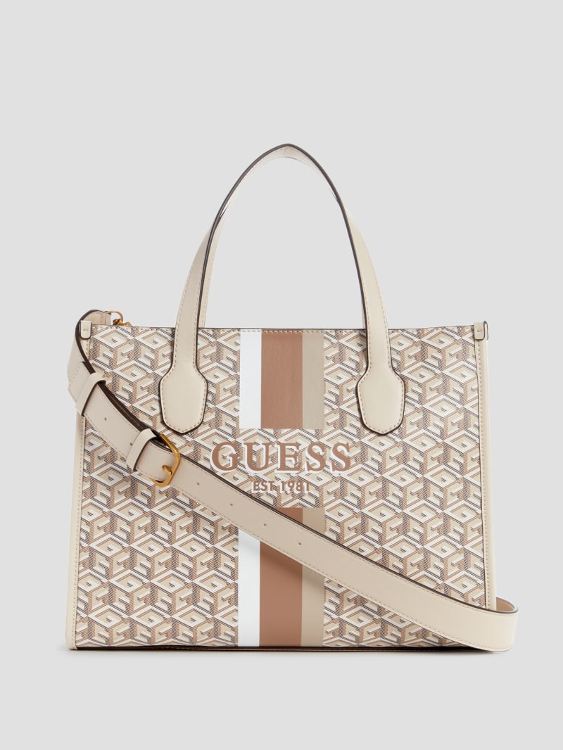 Guess Silvana G Cube Tote - Saddle