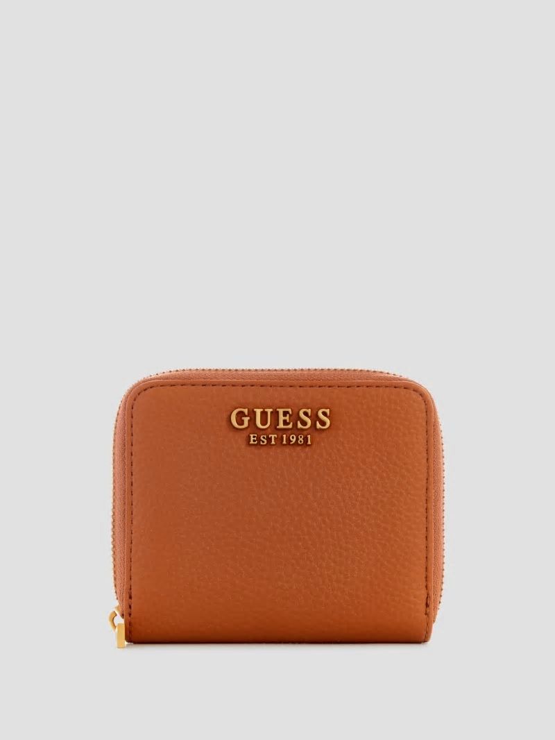 Guess Laryn Small Zip-Around Wallet - Cognac