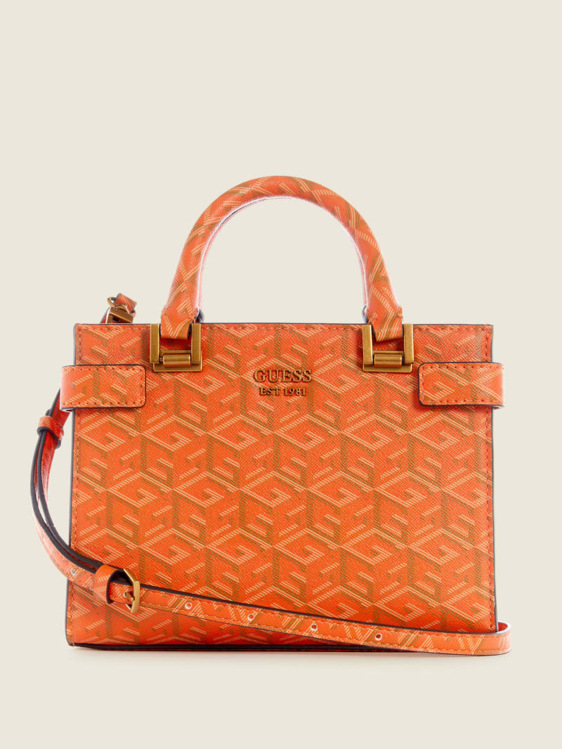 Guess Atene Mini Satchel - Orange Logo