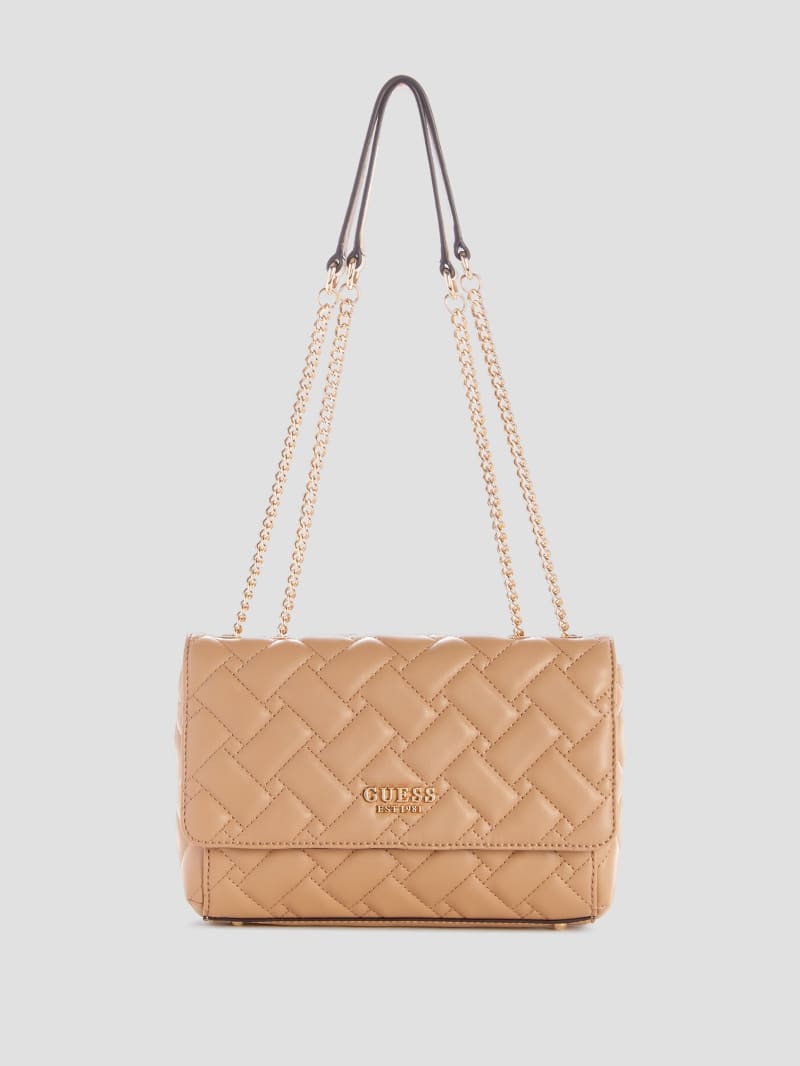 Guess Alanna Convertible Crossbody - Beige Overflow