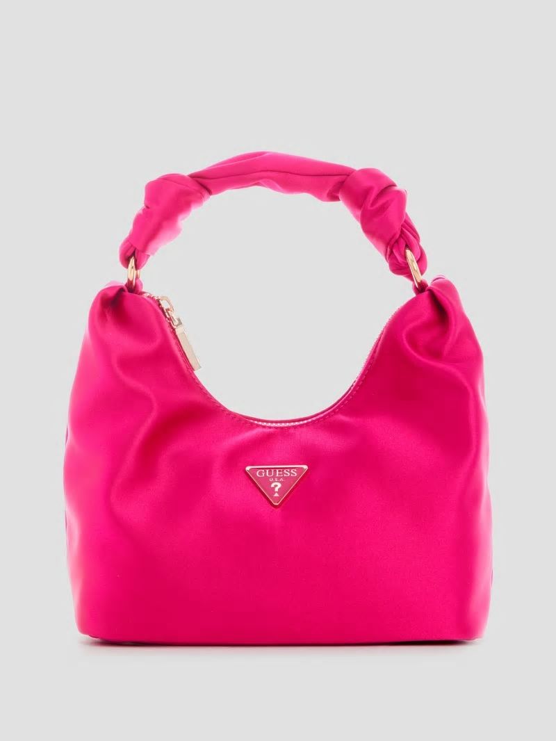 Guess Velina Satin Hobo Bag - Light/Pastel Purple