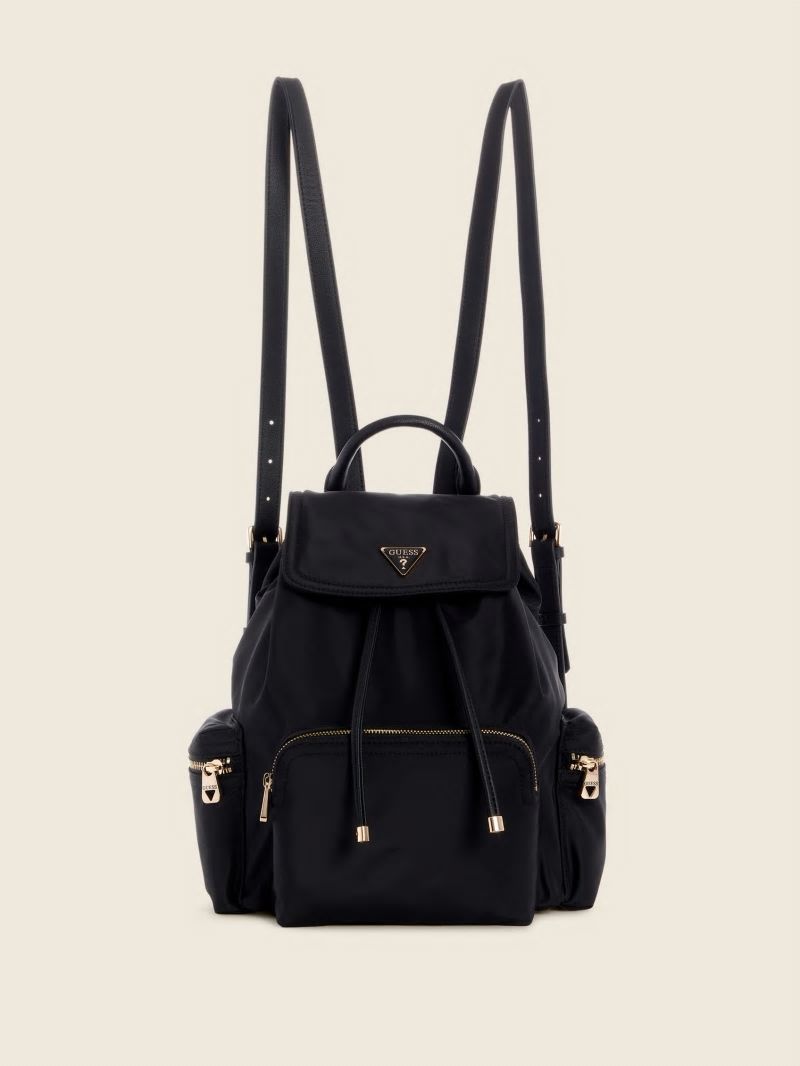 Guess Eco Gemma Backpack - Black Floral Print