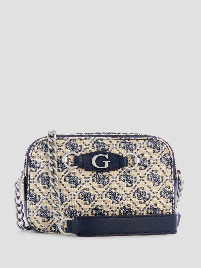 Guess Izzy Glitter Camera Bag - Navy Logo