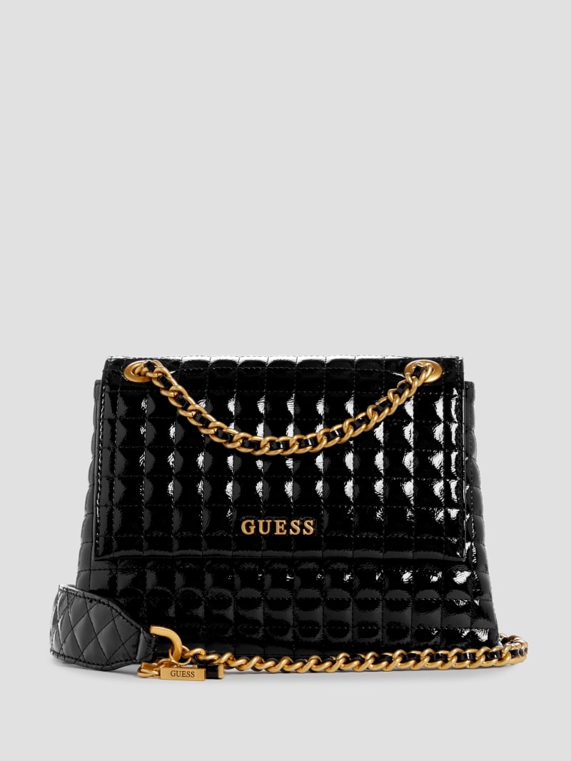 Guess Tia Convertible Crossbody - Black Floral Print