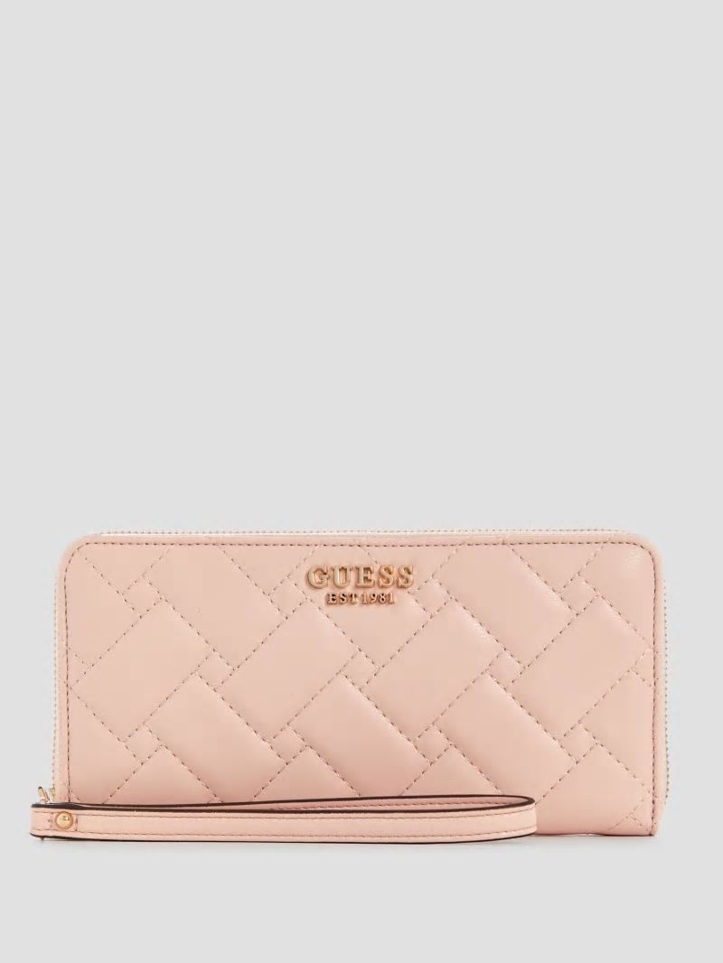 Guess Alanna Large Zip-Around Wallet - Light Rose