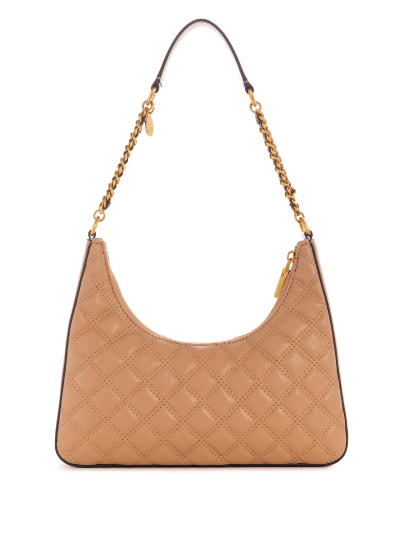 Guess Giully Top-Zip Shoulder Bag - Beige Overflow