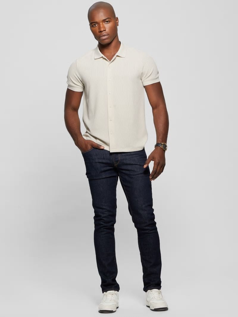 Guess Pointelle Knit Shirt - Birch Bark