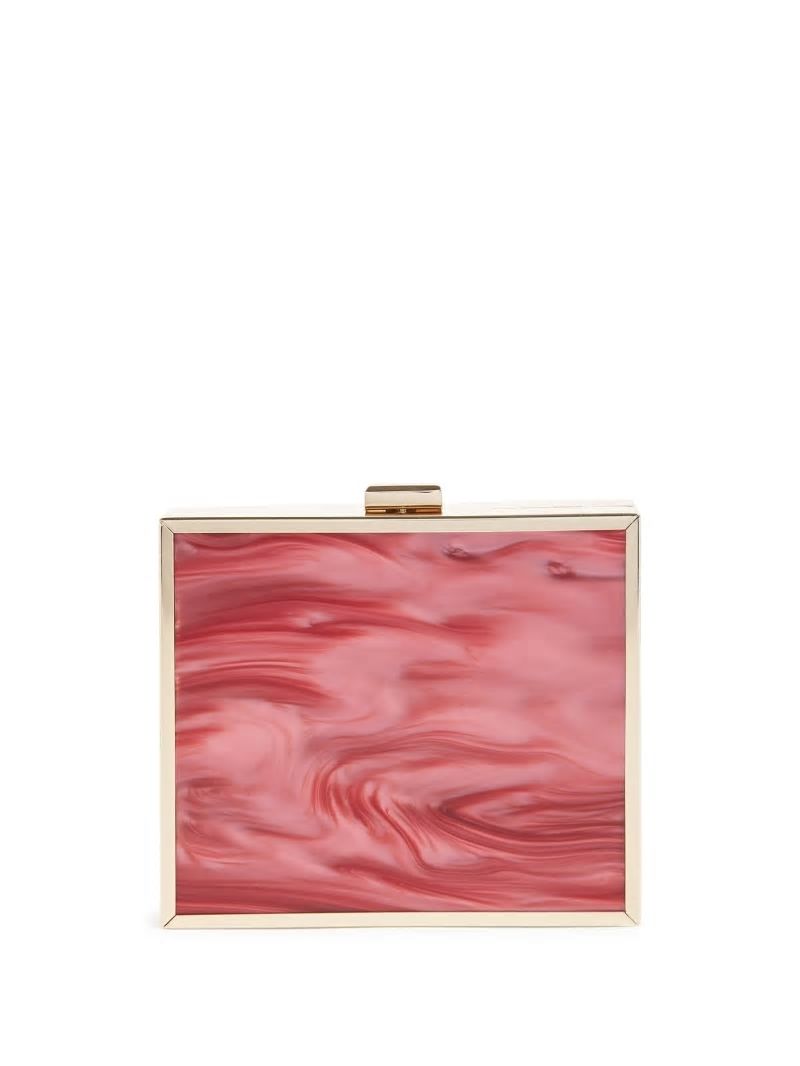 Guess Sutton Box Clutch - Red