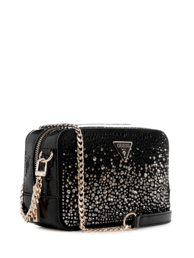 Guess Lua Rhinestone Mini Crossbody - Black