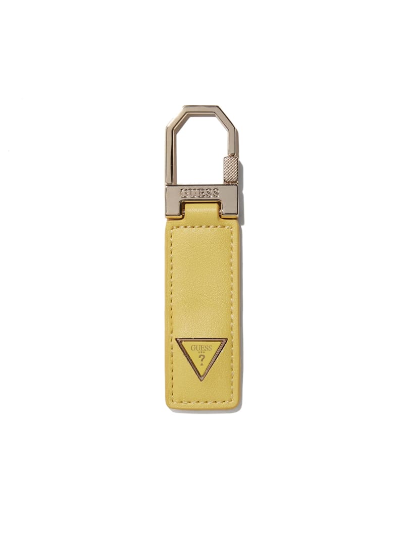 Guess Faux-Leather Key Ring - Yellow