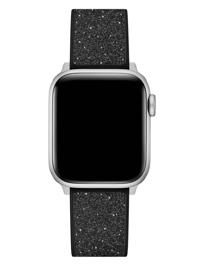 Guess Black Glitter Silicone 38-41 mm Band for Apple Watch® - Black