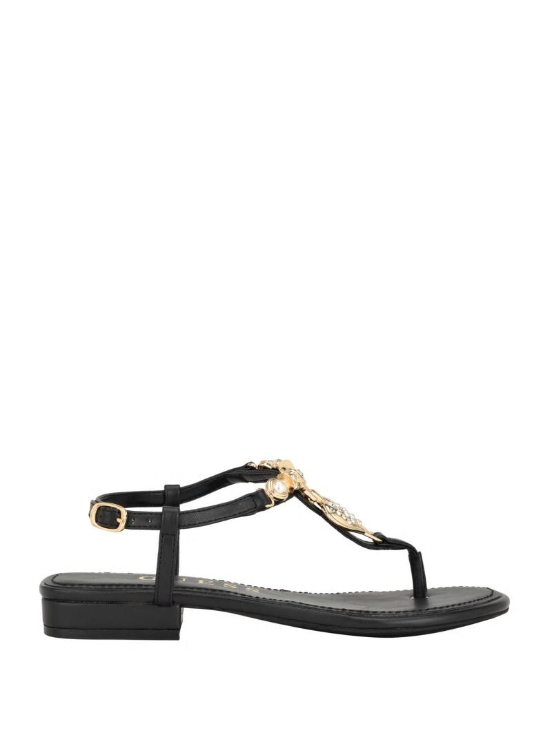 Guess Jiarella T-Strap Signature Sandal - Black 001