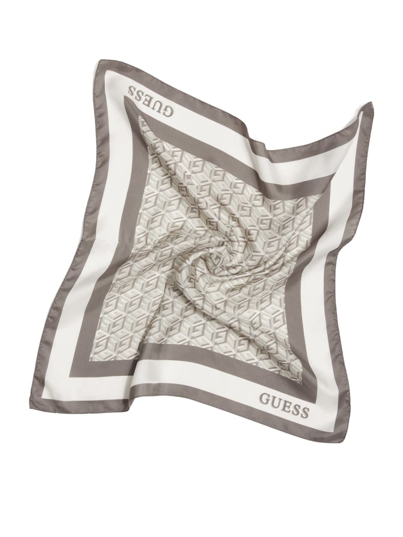 Guess G Cube Silk Scarf - Steel