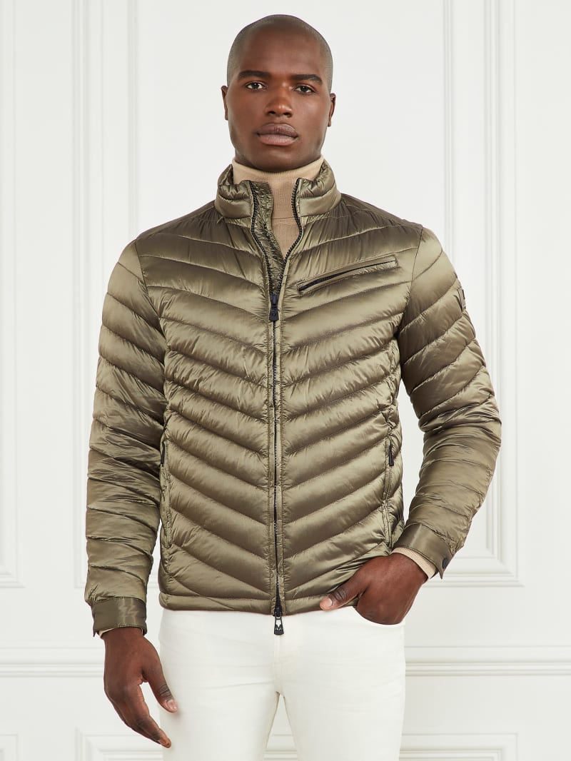 Guess Padded Chevron Jacket - Desert Green