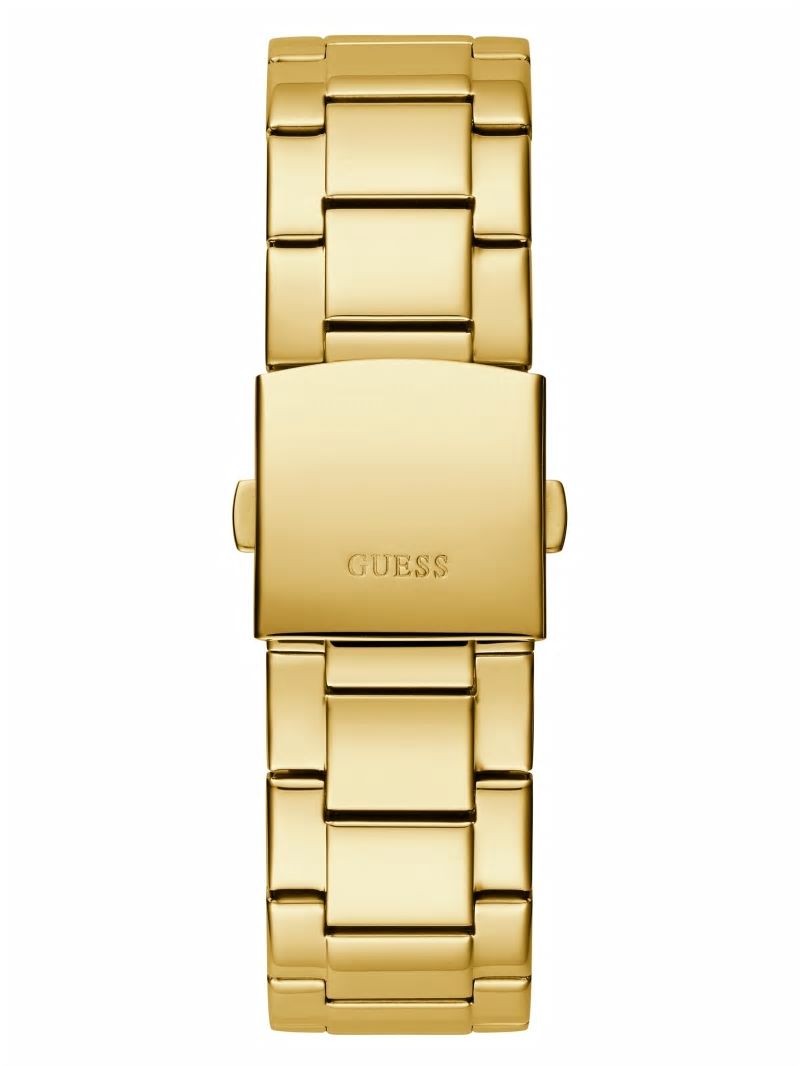 Guess Crescent Diamond Analog Watch - Gold