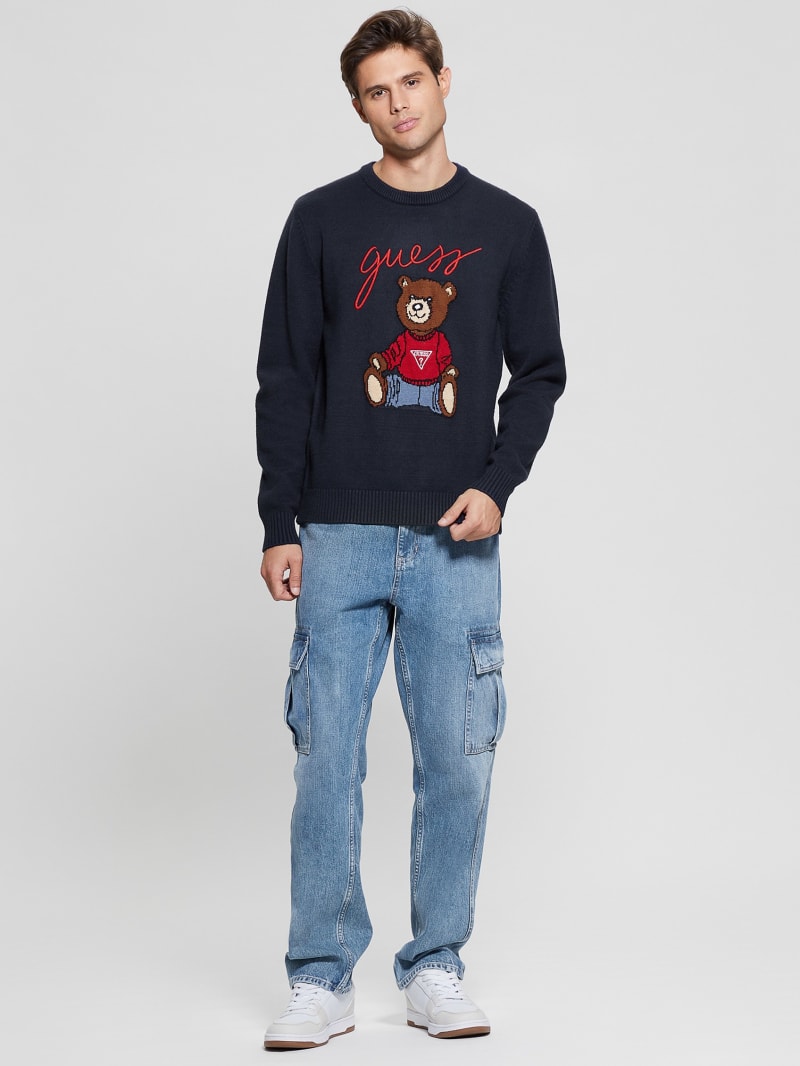 Guess Eco Liam Bear Sweater - Bleu éLéGant