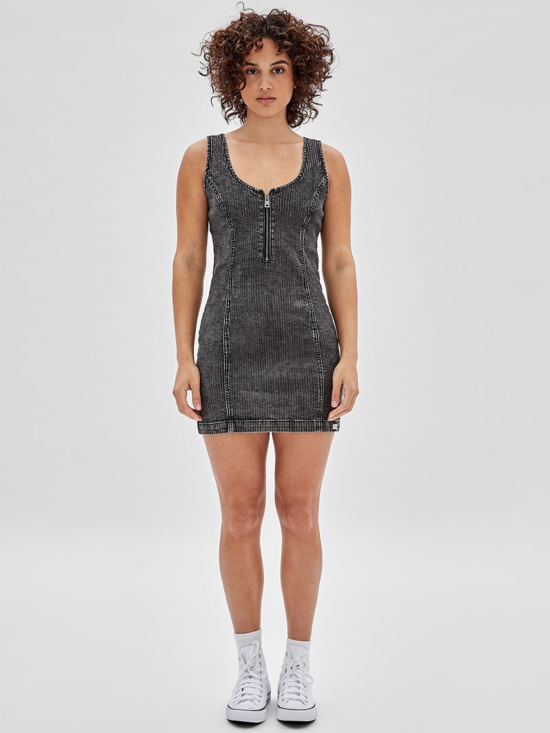 Guess GUESS Originals Zip Dress - Light Blk Wash