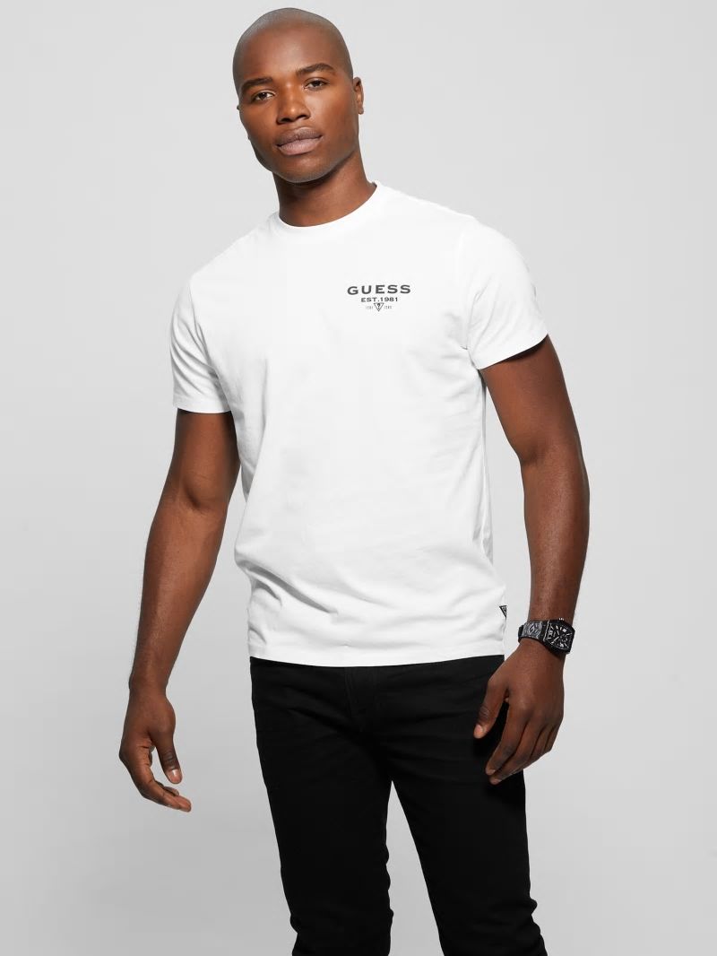 Guess Eco Signature Tee - Pure White