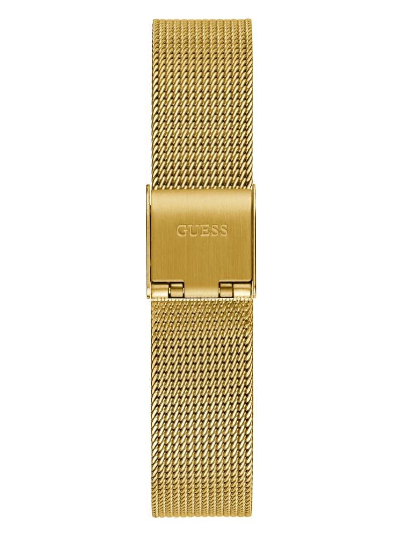 Guess Gold-Tone Mesh Analog Watch - Gold