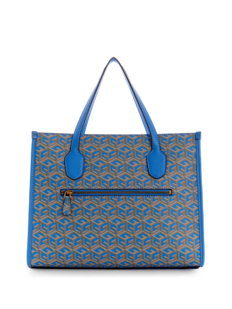 Guess Silvana G Cube Tote - Aquatic Logo