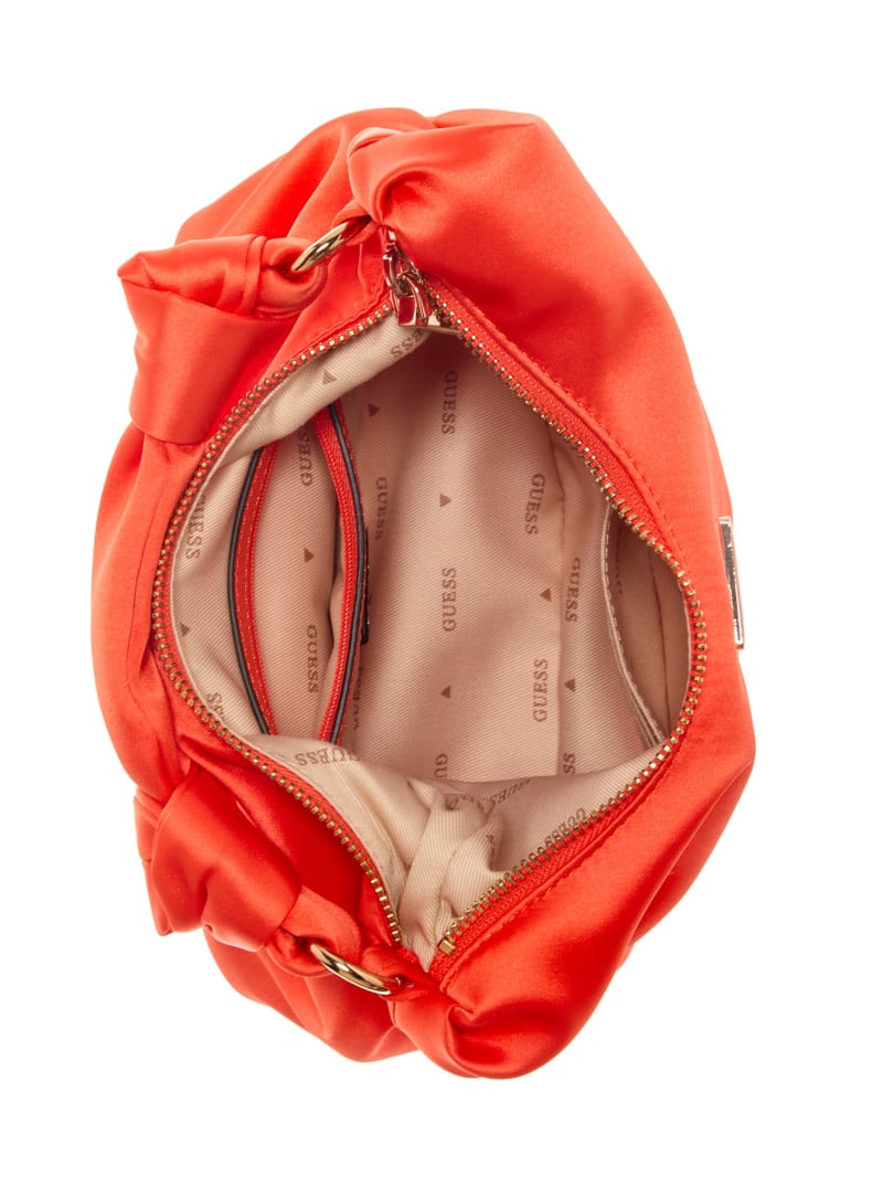 Guess Velina Satin Hobo Bag - Orange