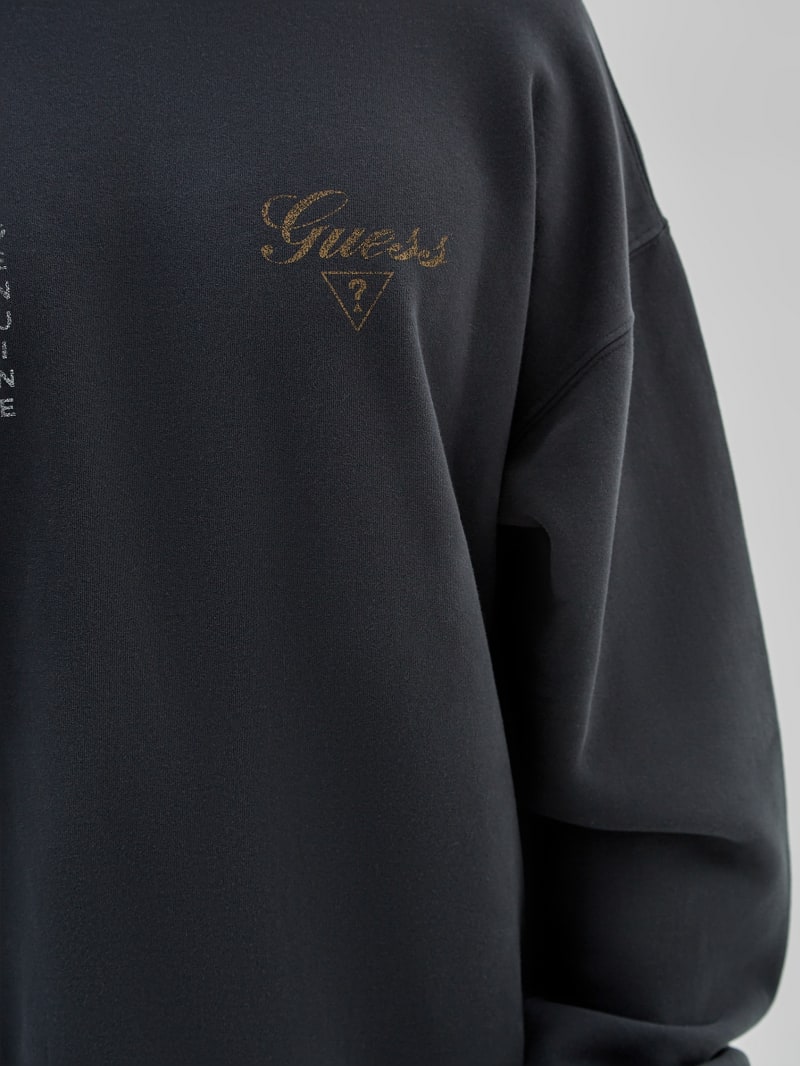 Guess GUESS Originals Varsity Crewneck - Jet Black Multi