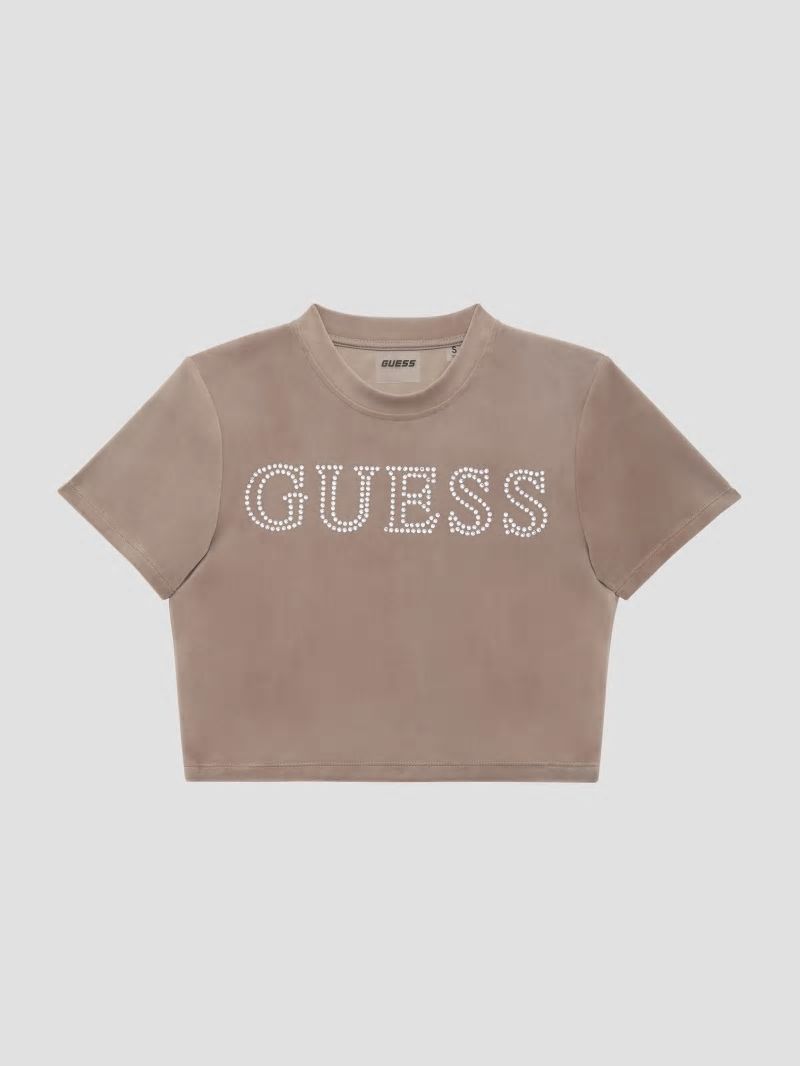 Guess Eco Couture Signature Velvet Tee - Dunas