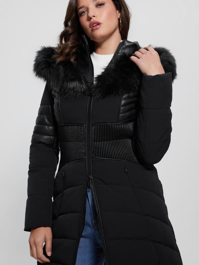 Guess Eco Oxana Quilted Jacket - Black