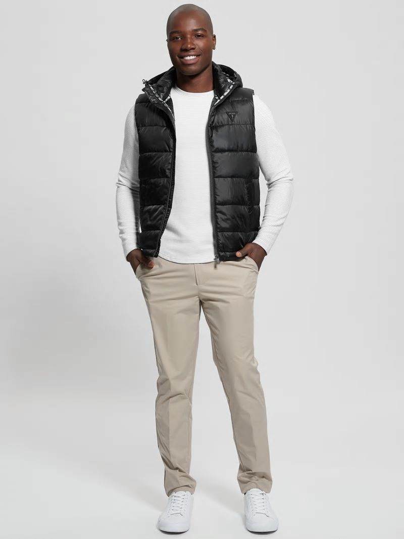 Guess Eco Super Light Puffer Vest - Black