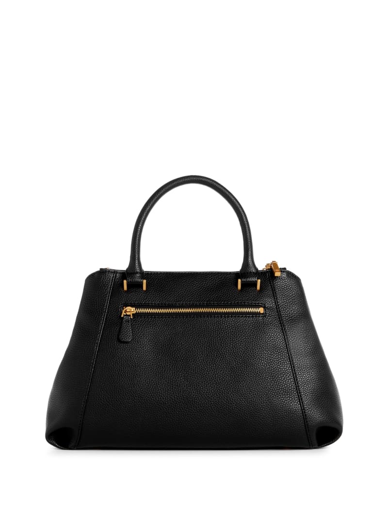 Guess Laryn Pebbled Luxury Satchel - Black