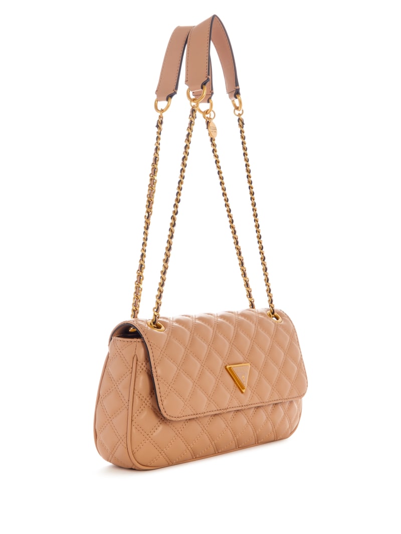 Guess Giully Quilted Convertible Crossbody - Beige Overflow