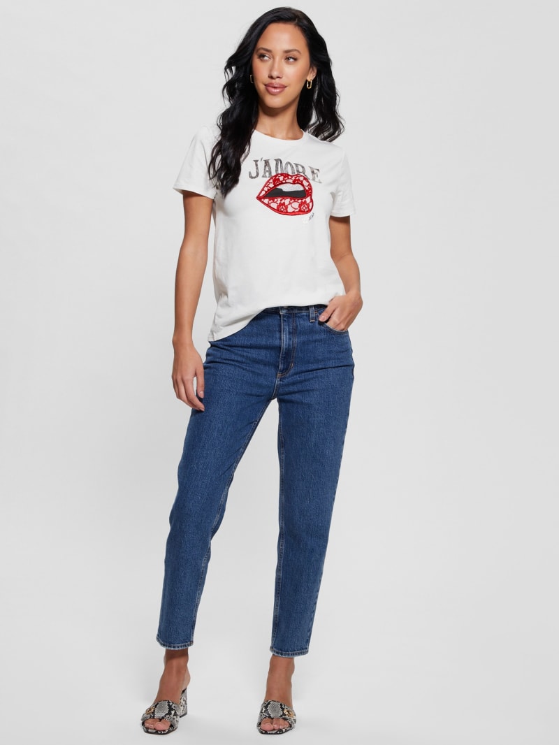 Guess J'Adore Easy Tee - Cream White