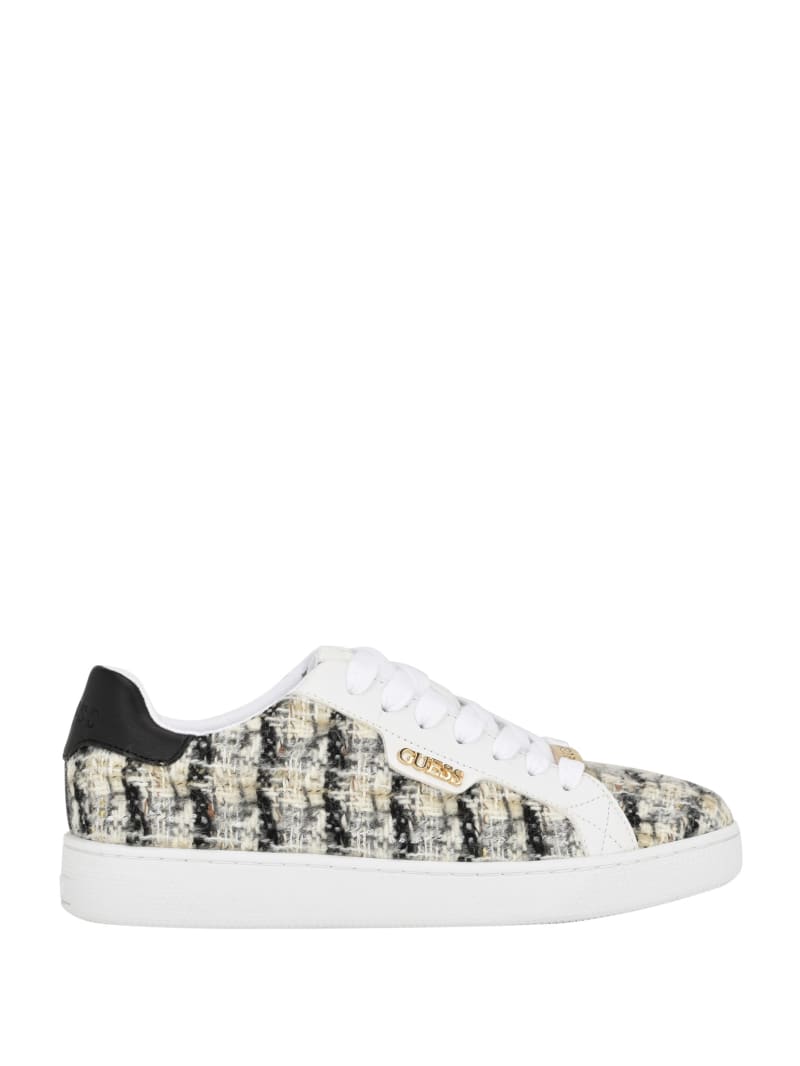 Guess Renzy Tweed Low-Top Sneakers - Black