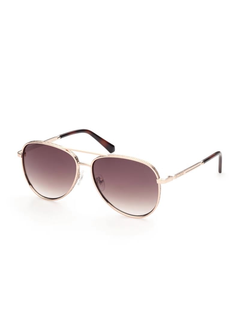 Guess Aviator Sunglasses - Gold W/Tort Arm