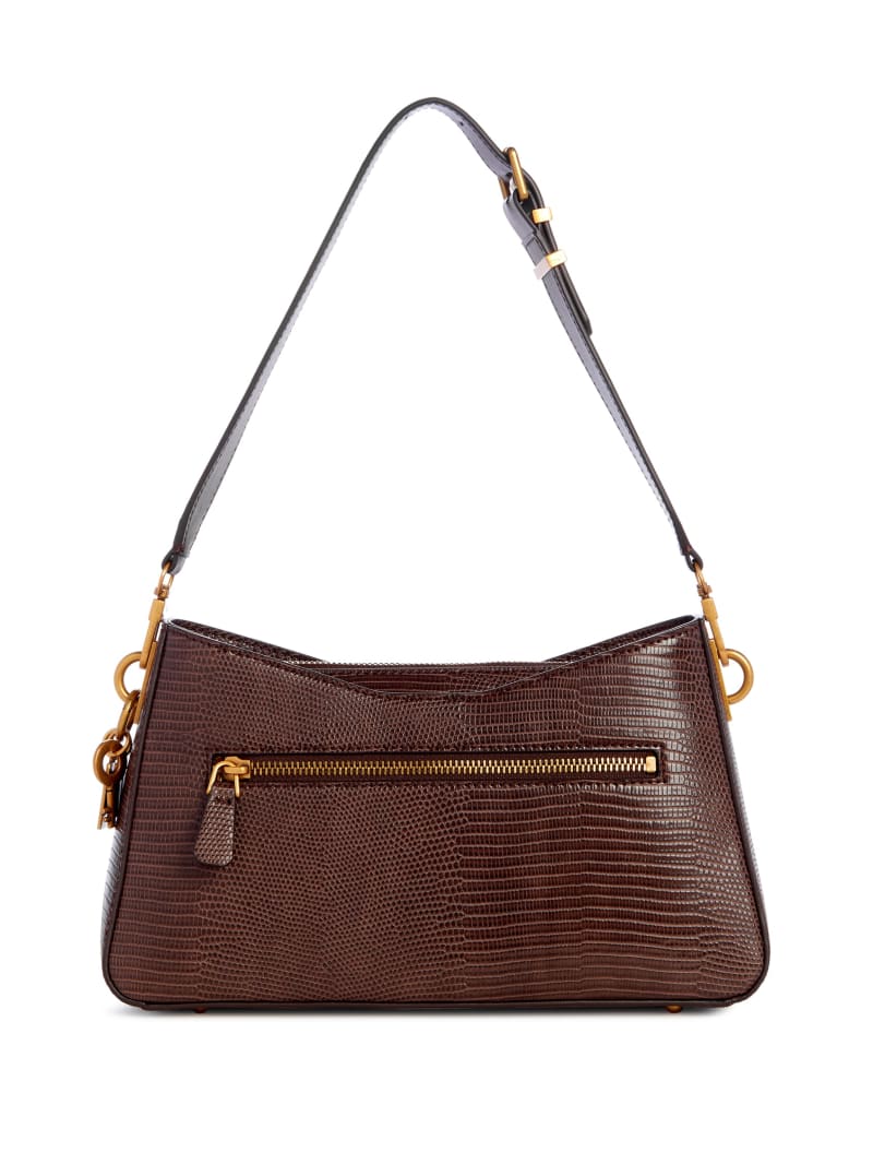 Guess Ginevra Elite Shoulder Bag - Brown