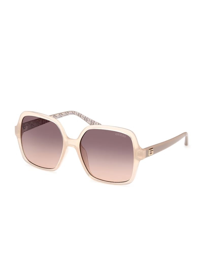 Guess Square G Plastic Sunglasses - Blush