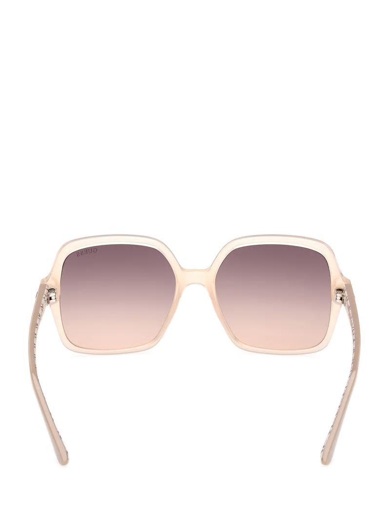 Guess Square G Plastic Sunglasses - Blush