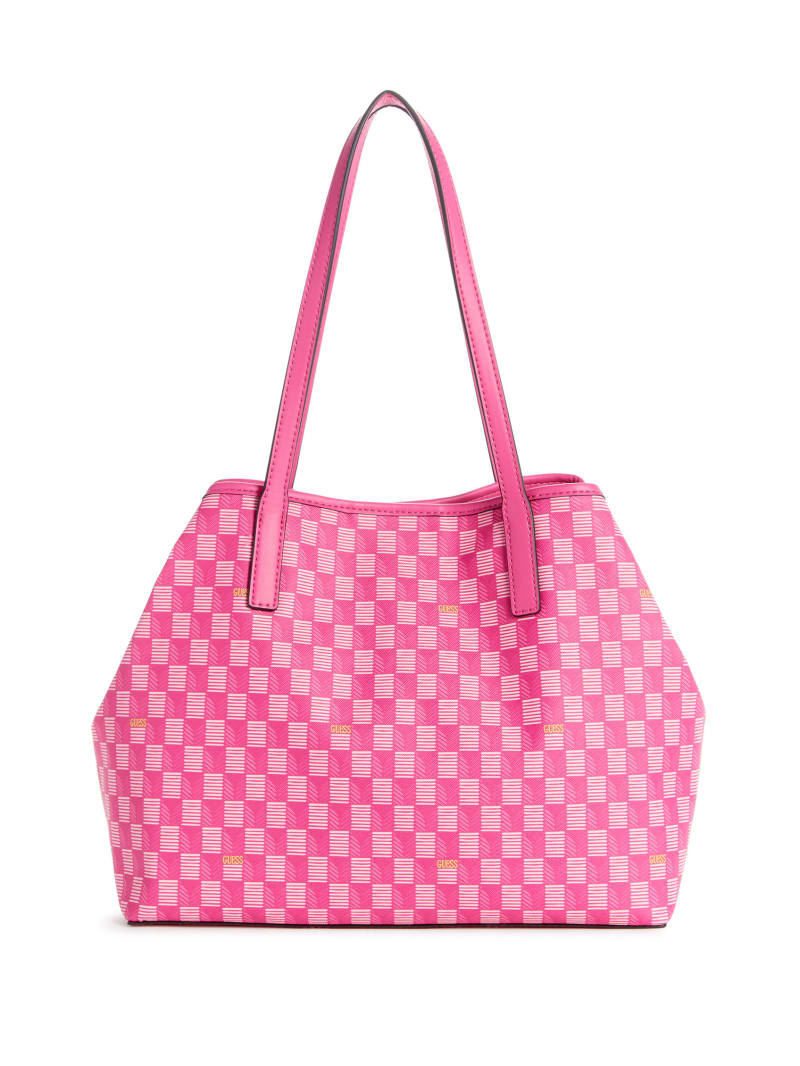 Guess Vikky Tote Set - Fuchsia Logo