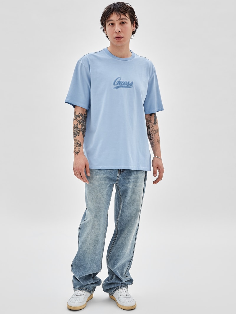 Guess GUESS Originals Icon Logo Tee - Faint Blue Multi