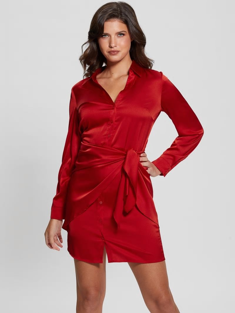 Guess Eco Alya Dress - Bonfire Red