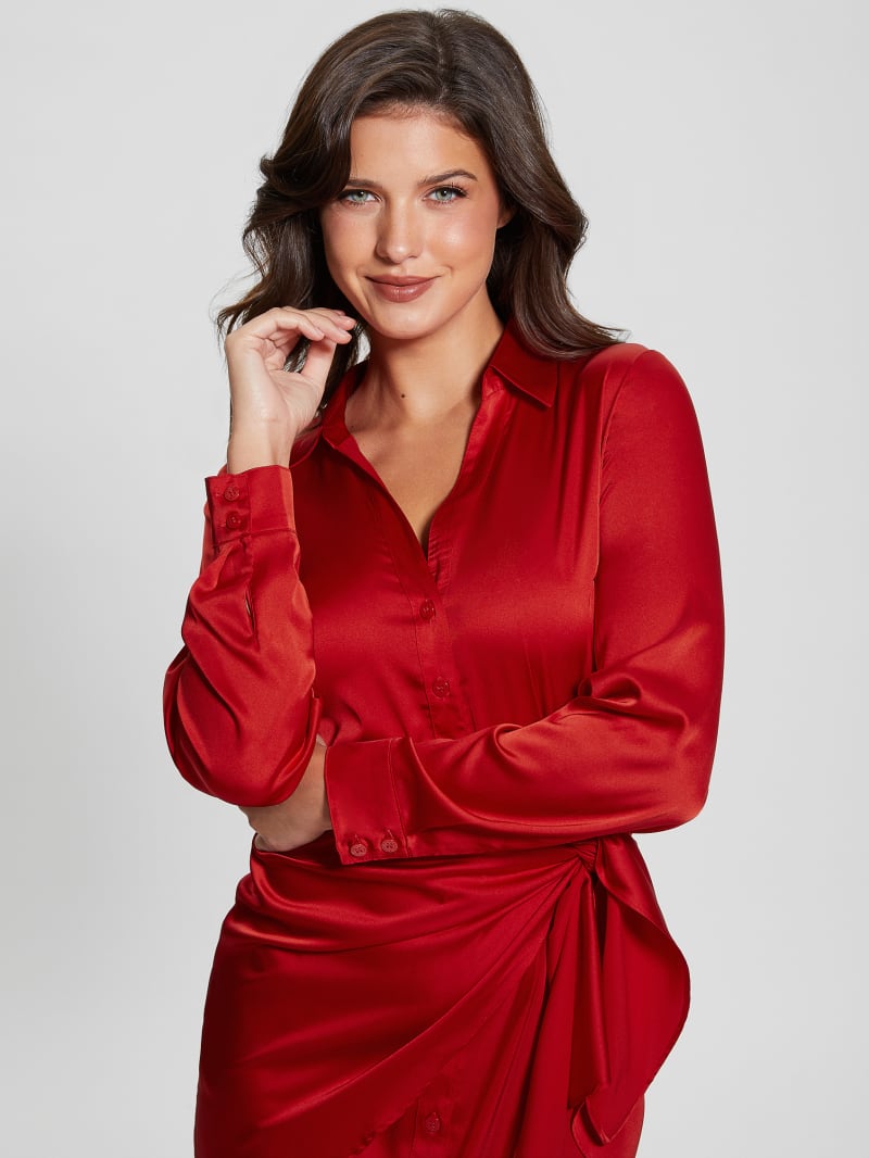 Guess Eco Alya Dress - Bonfire Red